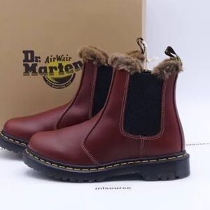 Fur lined Doc Marten Chelsea Boots